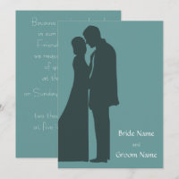 Silhouette von Braut und Bräutigam