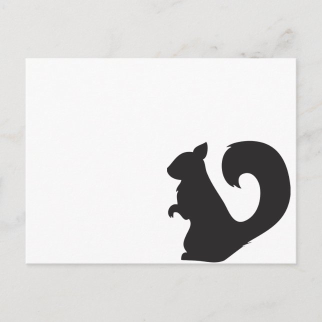 Silhouette von Eichhörnchen Postkarte (Vorderseite)