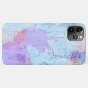 Silhouette von Einhorn (blau gestrichen) Case-Mate iPhone Hülle