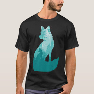 Silhouette von Focken bei der Jagd auf Waldtiere T-Shirt