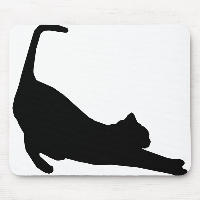 Silhouette von Katzen bei Tieren Mousepad (Vorne)