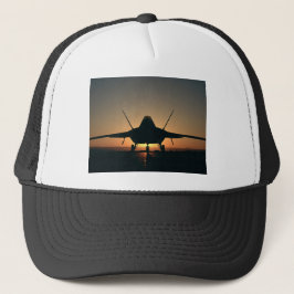 Silhouette von Militärflugzeugen Truckerkappe