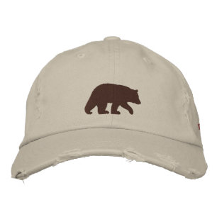 Silhouette von Papa Bear Brown Bestickte Kappe