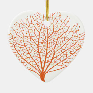 Silhouette von Rotmeerkorallen Keramik Ornament