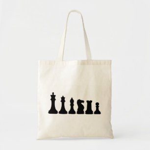 Silhouette von Schach-StückeChessman Tragetasche