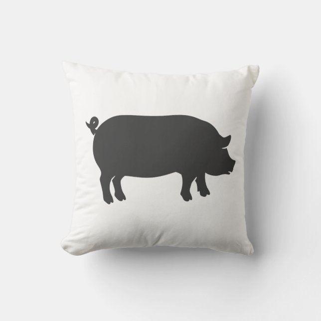 Silhouette von Schweinefleischbetrieben - Farbe wä Kissen (Vorderseite)