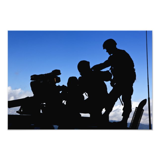 Silhouette von Soldaten Fotodruck (Vorne)