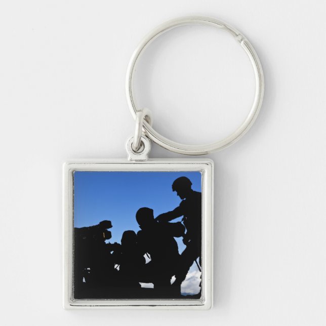 Silhouette von Soldaten Schlüsselanhänger (Vorne)