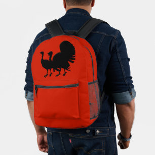 Silhouette von Truthühnern Bedruckter Rucksack