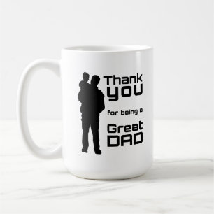 Silhouette von Vater und Kind Herzerwärmender Va Kaffeetasse
