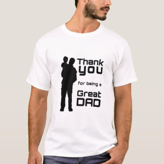 Silhouette von Vater und Kind | Herzerwärmender Va T-Shirt