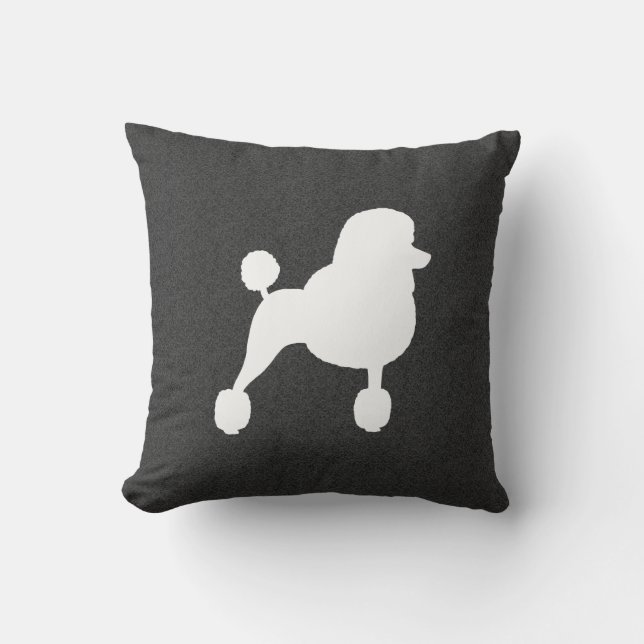 Silhouette von Weißem Standardrohr Kissen (Vorderseite)