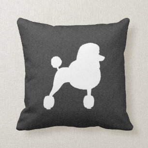 Silhouette von Weißem Standardrohr Kissen