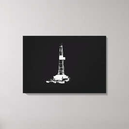 Silhouette Weiß auf schwarz Leinwanddruck