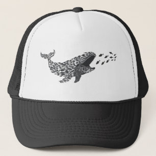 Silhouette Whale Hat Truckerkappe