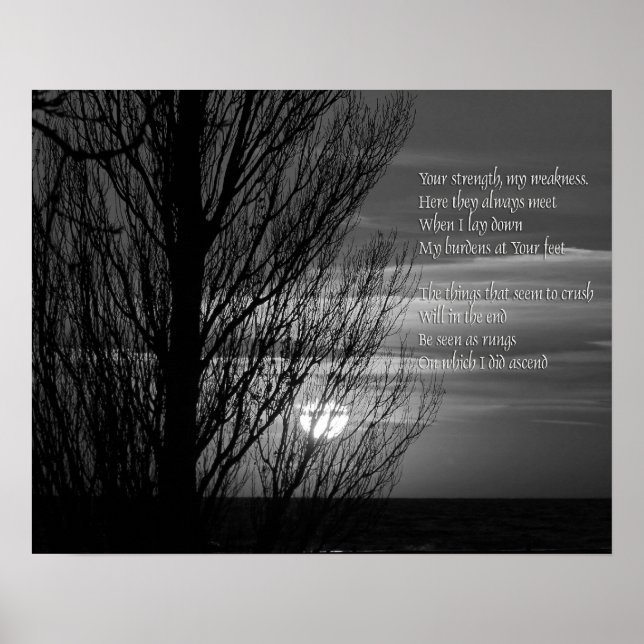 Silhouette Winterbaum Inspiration Poster (Vorne)