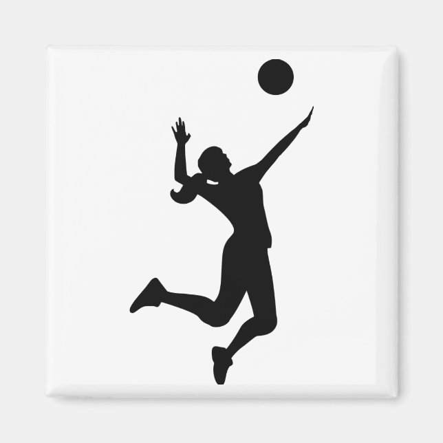 Silhouette Women's Volleyball Magnet (Vorne)