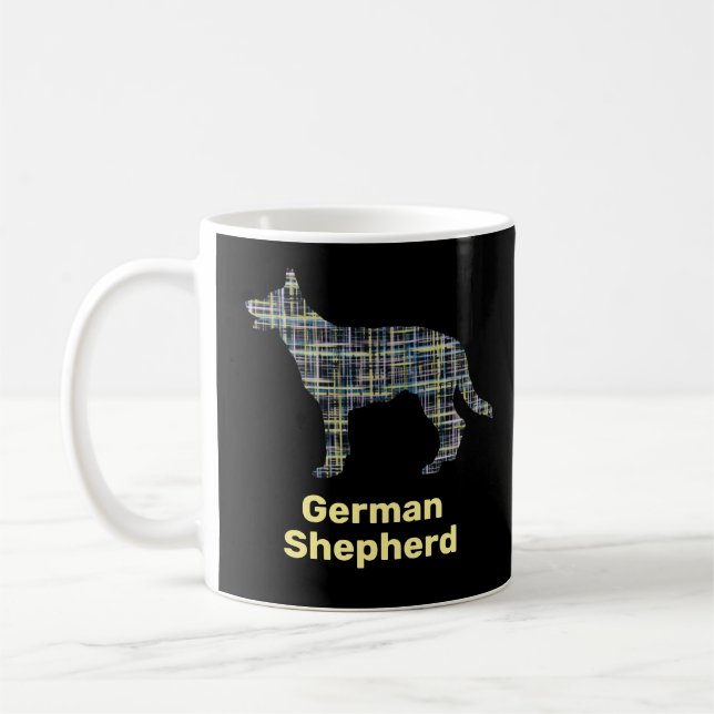 Silhouette Yellow&Black Grid Kaffeetasse (Links)