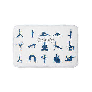 Silhouette Yoga Posen Thunder_Cove  Badematte