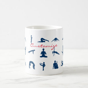 Silhouette Yoga Posen Thunder_Cove Kaffeetasse