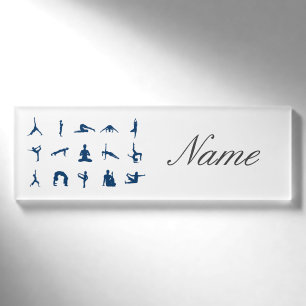 Silhouette Yoga Posen Thunder_Cove Namenschild