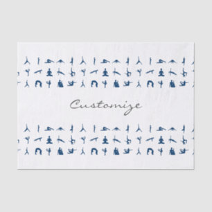 Silhouette Yoga Posen Thunder_Cove Seidenpapier