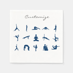 Silhouette Yoga Posen Thunder_Cove Serviette