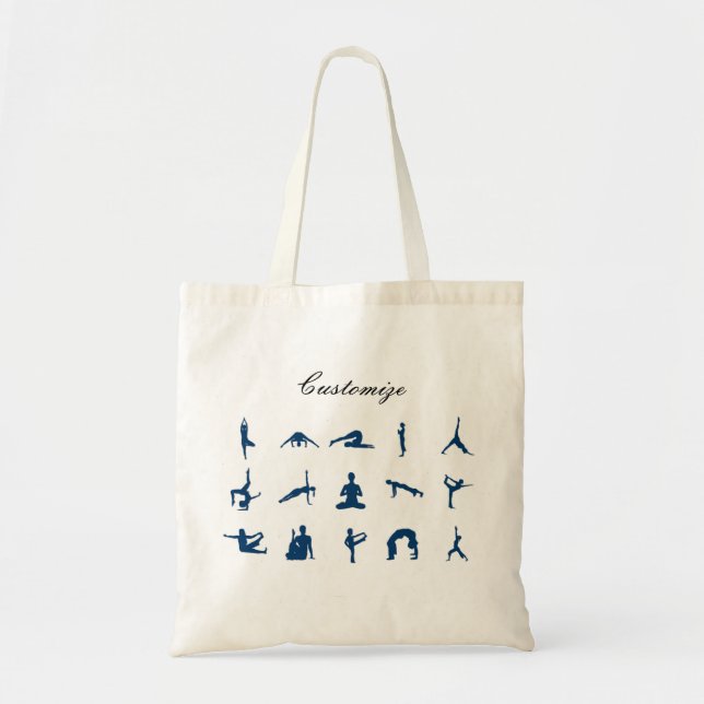 Silhouette Yoga Posen Thunder_Cove Tragetasche (Vorne)