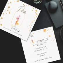 Silhouette Yoga Spa Studio Beauty Gold Stars