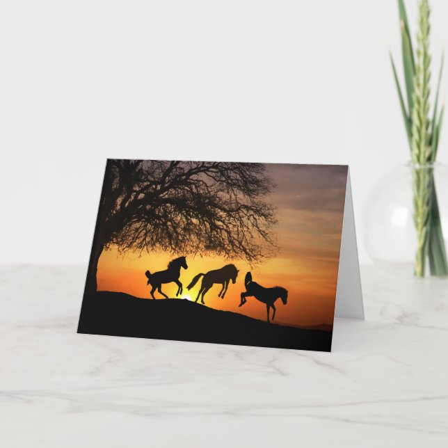 Silhouette zum Geburtstag Spaß Karte (Vorderseite)