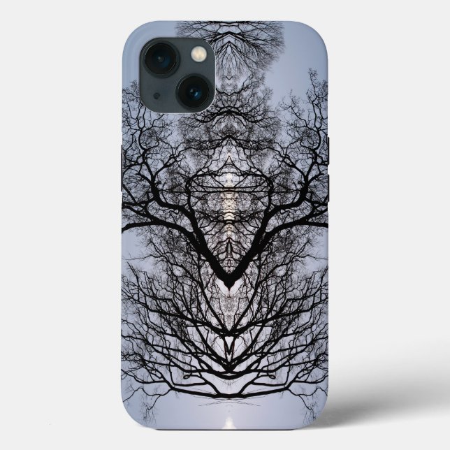 Silhouetted tree pattern and blue sky Case Mate iP (Rückseite)