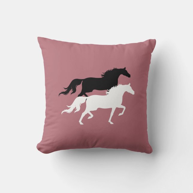 Silhouetten aus Rose Kissen (Vorderseite)