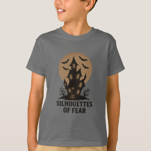 Silhouetten der Angst - Spuk häusliches Halloween T-Shirt