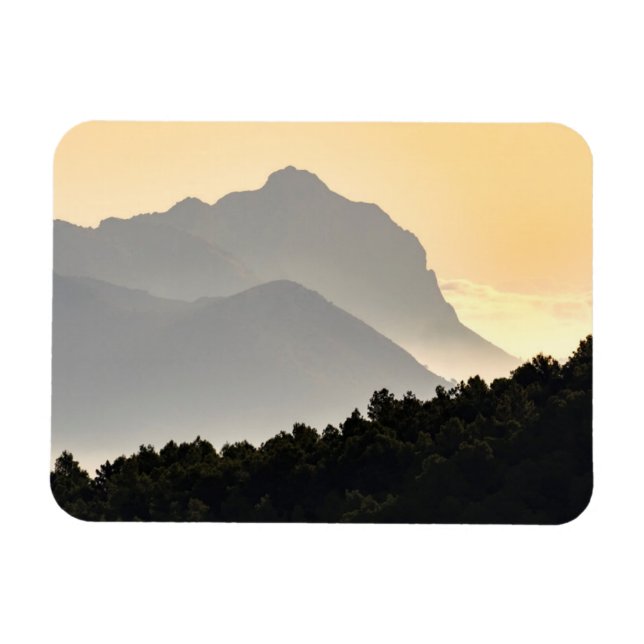 Silhouetten der Berge Magnet (Horizontal)