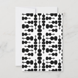 Silhouetten der Geige Dankeskarte