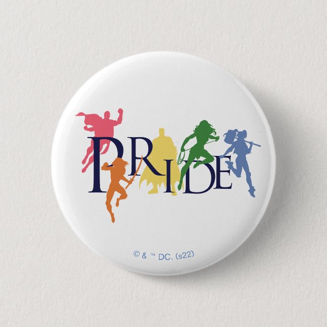 Silhouetten der Gerechtigkeitsliga Button (Vorderseite)