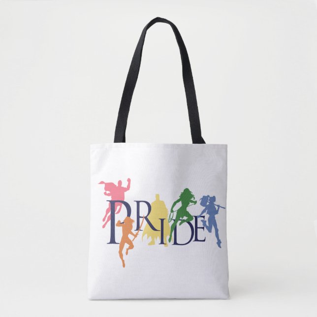 Silhouetten der Gerechtigkeitsliga Tasche (Vorderseite)