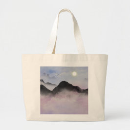 Silhouetten der Pastel | Minimalistische Natur Jumbo Stoffbeutel
