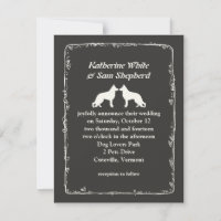 Silhouetten der Weißen Hirte Hochzeit