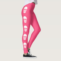 Silhouetten des weißen Schädels auf rosa Halloween