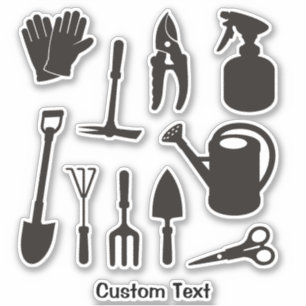 Silhouetten für Gartensymbole Aufkleber
