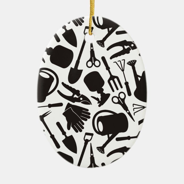 Silhouetten für Gartensymbole Keramik Ornament (Vorne)