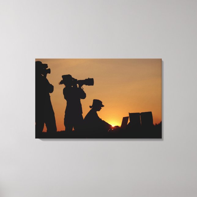Silhouetten Leinwanddruck (Vorderseite)