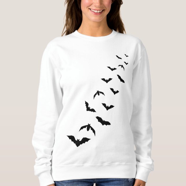 Silhouetten mit schwarzem Flachbett Sweatshirt (Vorderseite)