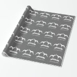 Silhouetten mit Text Geschenkpapier<br><div class="desc">Hochzeitsreise und Brautparty - Whippet Lovers</div>