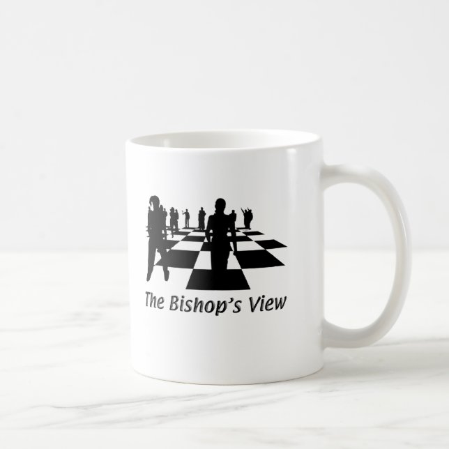 Silhouetten - Schach - Bishops-Ansicht Kaffeetasse (Rechts)