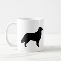 Silhouetten von Hunden mit flachem Überzug