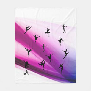 Silhouetten zum Tanzen auf Cudly Soft Fleecedecke