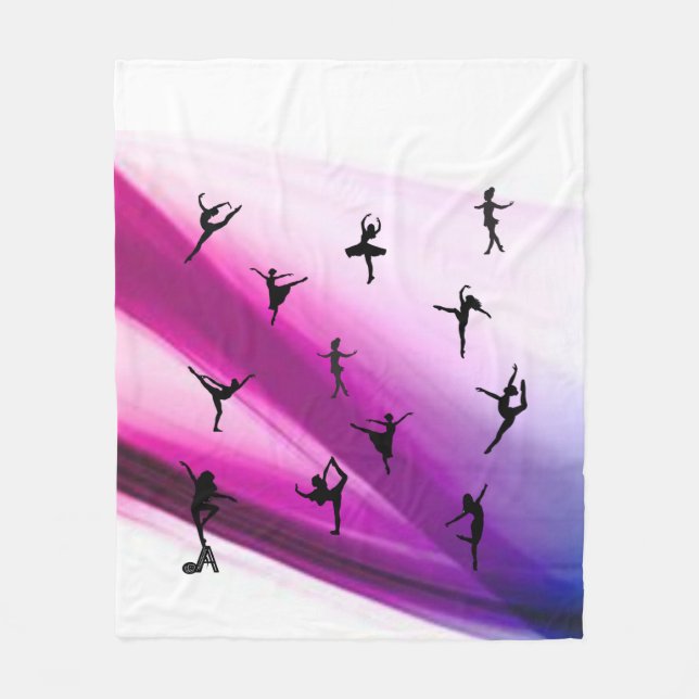 Silhouetten zum Tanzen auf Cudly Soft Fleecedecke (Vorderseite)