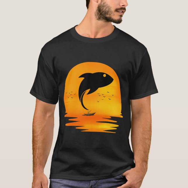 Silhouettenfisch T-Shirt (Vorderseite)